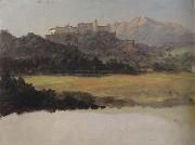 Frederic E.Church Salzburg,Austria,View of the Castle USA oil painting artist
